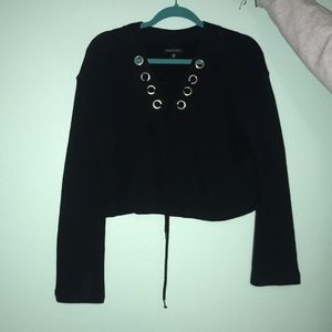 black cropped sweater from pacsun